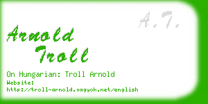 arnold troll business card